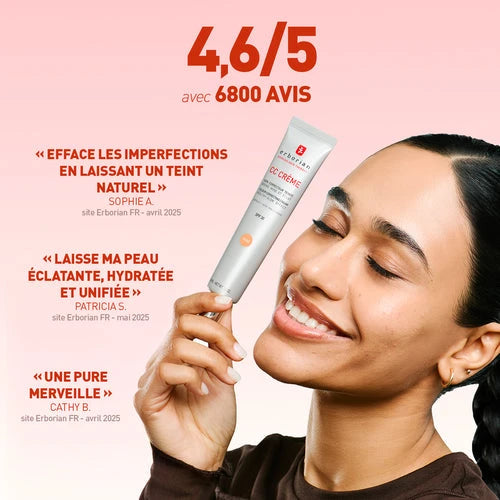 CC Crème à la Centella Asiatica - Teinte Clair Soin Visage erborian 