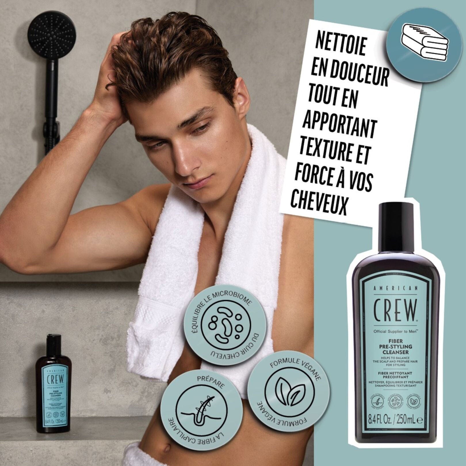Coffret Duo Fiber Soin capillaire American Crew 