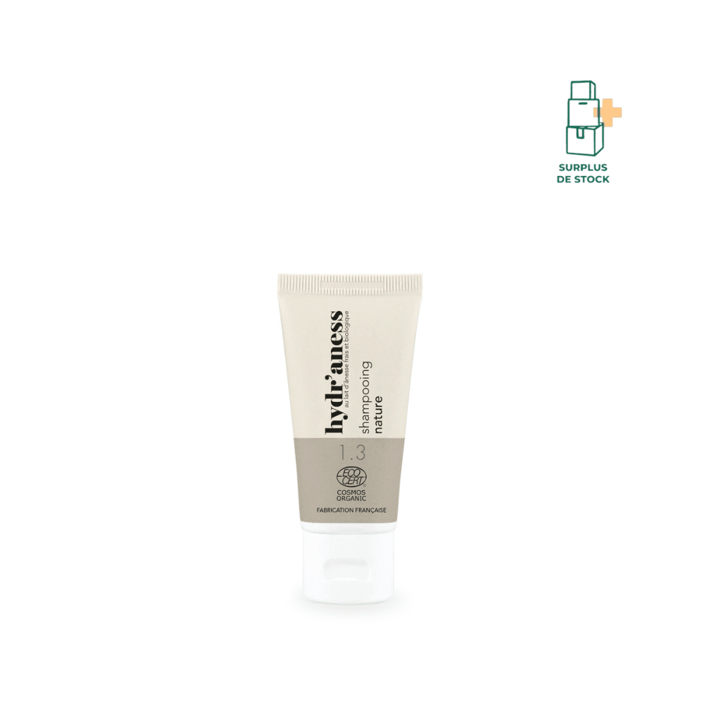 Shampoing naturel certifié bio au lait d'ânesse Soin capilaire Hydr'aness Format Voyage - 30 ml 