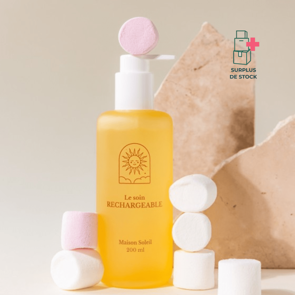 Le shampoing Doux Soin Capillaire Maison Soleil Flacon jaune 100 ml 