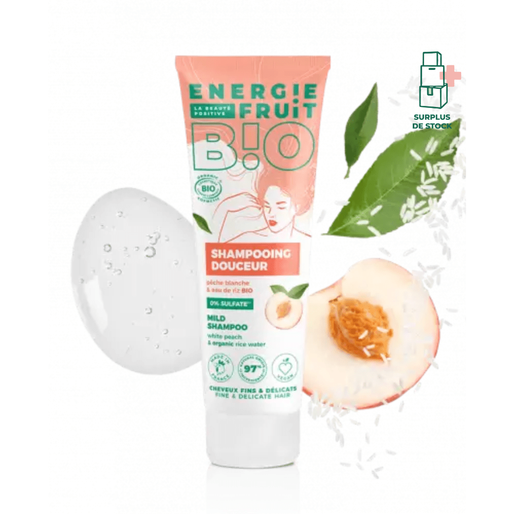 Shampoing Douceur Certifié BIO - Pêche Blanche & Eau de Riz BIO shampoing ENERGIE FRUIT 250 ml 