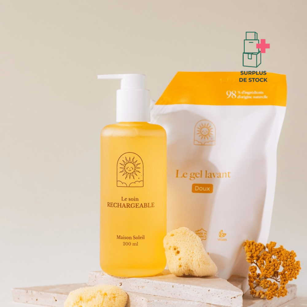 Le Gel lavant doux - Parfum neutre hygiène Maison Soleil Flacon jaune 100 ml 