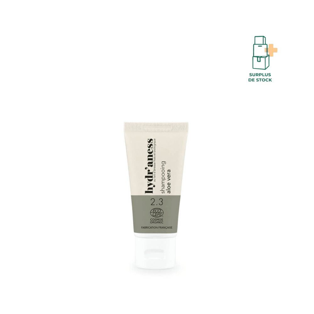 Shampoing aloe vera certifié bio au lait d'ânesse Soin capilaire Hydr'aness Format Voyage - 30 ml 