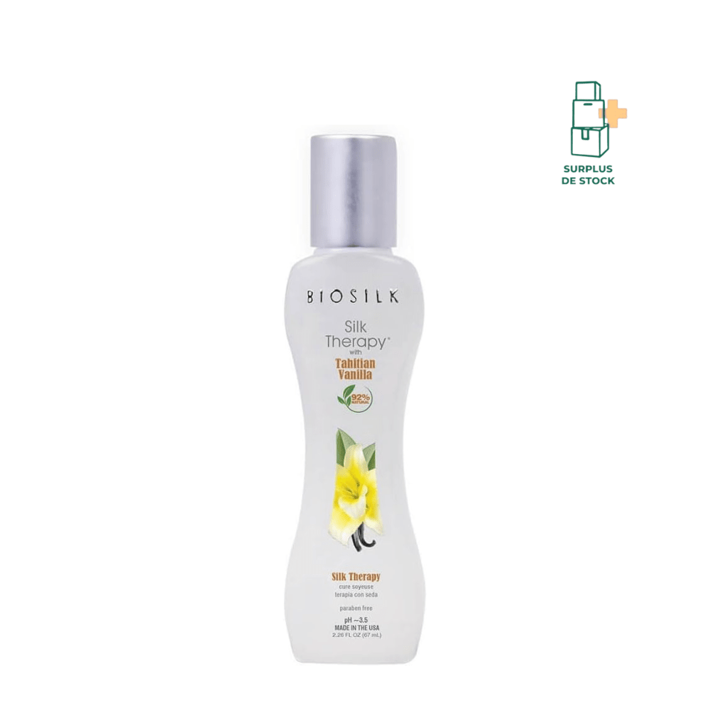 Cure soyeuse Vanille Tahitienne Silk Therapy Soin Capillaire BIOSILK 67 ml Nourrissant & Régénérant - Fabriqué aux ÉTATS UNIS 