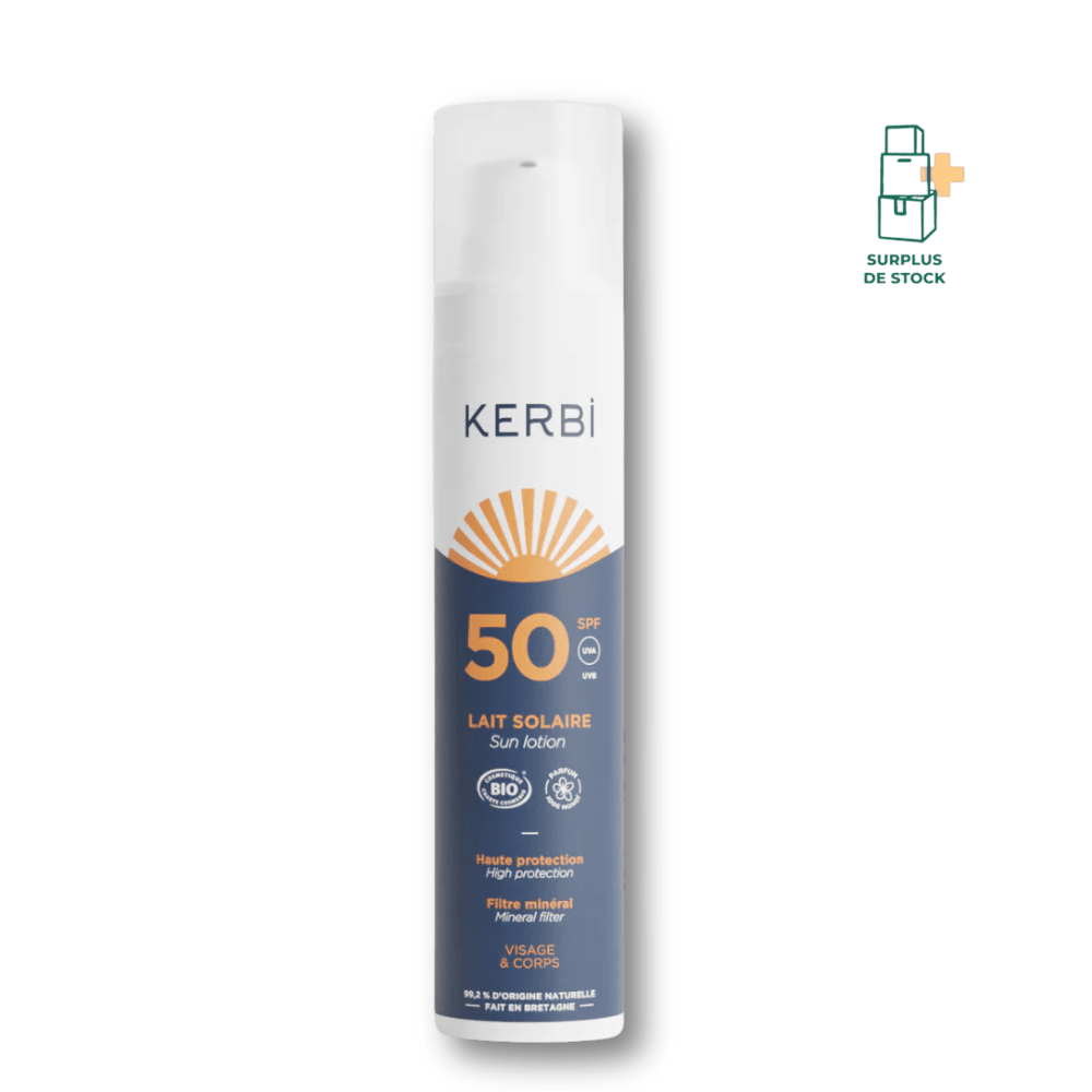 Lait solaire Crème Solaire Adulte SPF 50 Soin solaire KERBI 100 g 