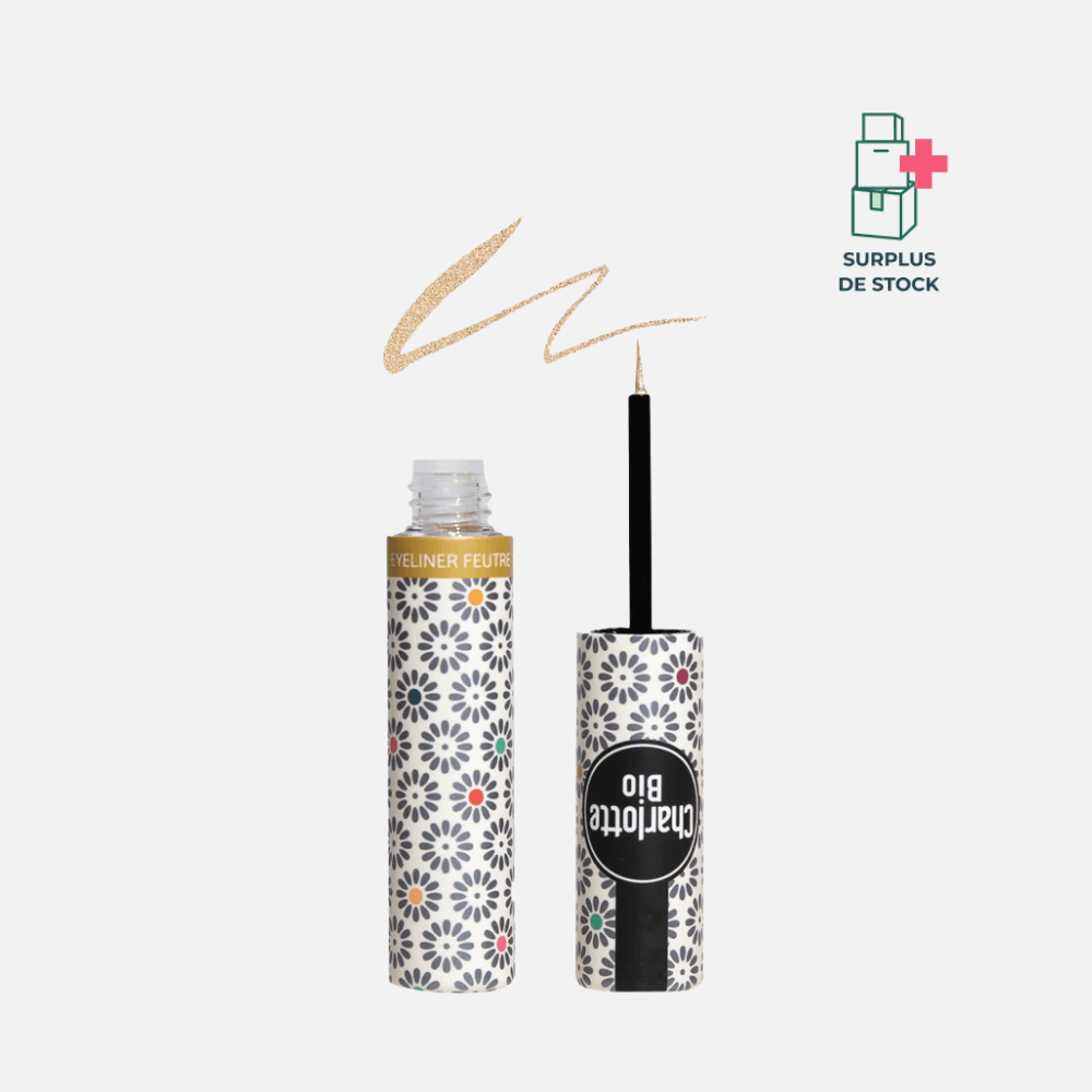 Eyeliner pinceau pailleté BIO Maquillage CHARLOTTE BIO 4ml - Or 