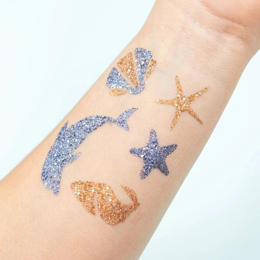 Pochoir pour tatouages pailletés Pochoir maquillage Si Si La Paillette 