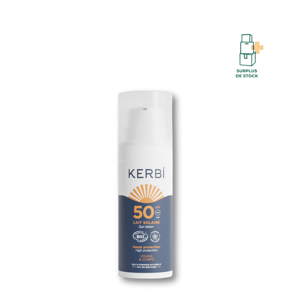 Lait solaire Crème Solaire Adulte SPF 50 Soin solaire KERBI 50 g 