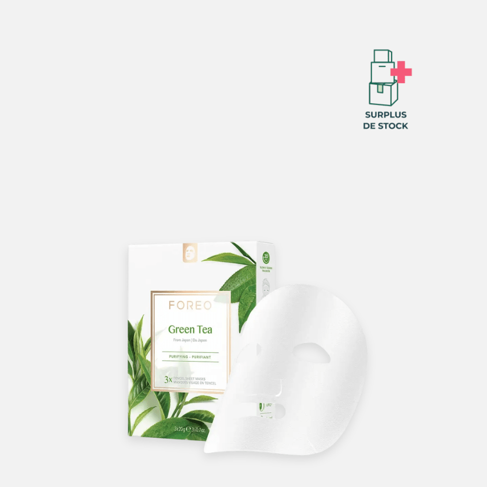 Masque visage hydratant au Thé vert Masque Hydratant FOREO Lot de 3 masques 