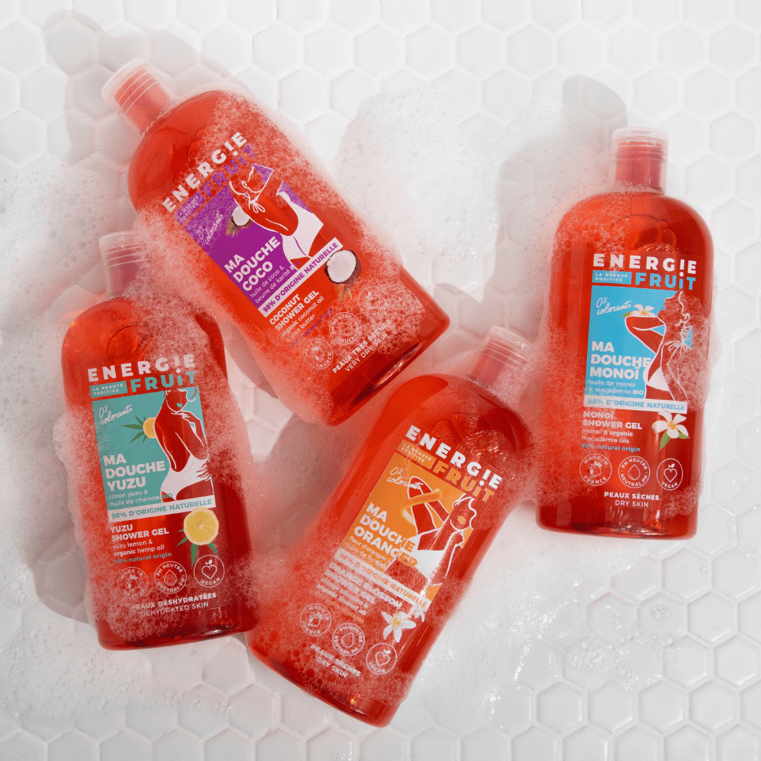 Gel Douche Coco & Beurre de Karité Bio 98% Soin Nettoyant ENERGIE FRUIT 