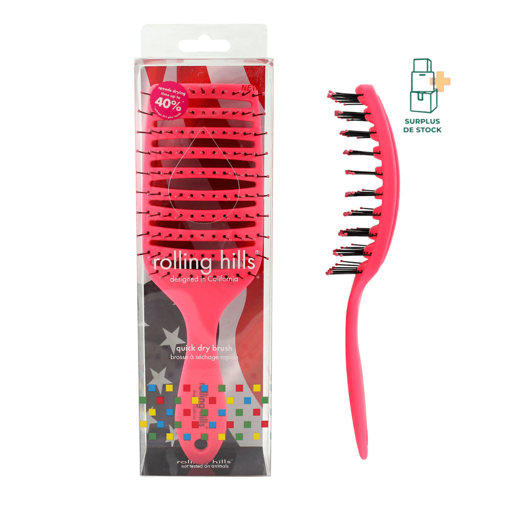 Brosse à Séchage Rapide - Couleur au choix Accessoire Cheveux ROLLING HILLS Rose 