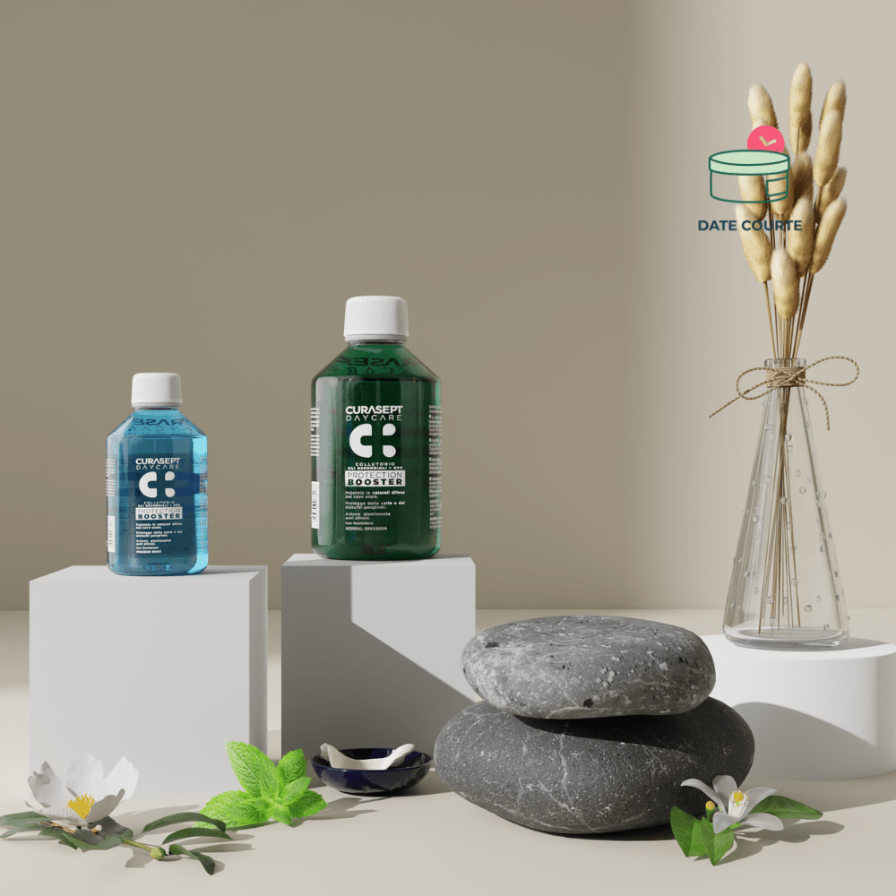 Pack Voyage - Bain de bouche Herbal Invasion + Frozen Soin dentaire CURASEPT LUXURY 250 ml + 100 ml- DDM : 30/11/2025 