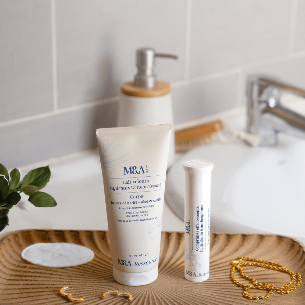 Routine In & Out Hydratante et Anti-Oxydante - Comprimés + Lait corps Soin Corps M&A Lab 