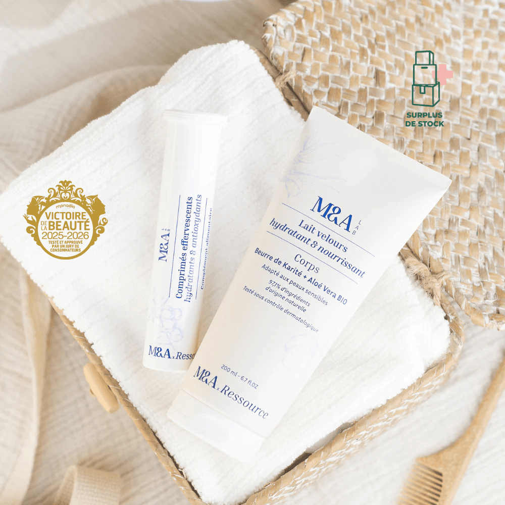 Routine In & Out Hydratante et Anti-Oxydante - Comprimés + Lait corps Soin Corps M&A Lab Comprimé (25 pastilles) + Lait corps (200mL) 