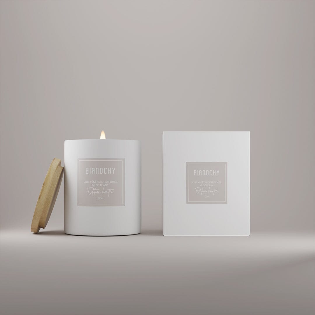 Bougie parfumée - Musc Blanc Bougie Parfumée BIANOCHY 