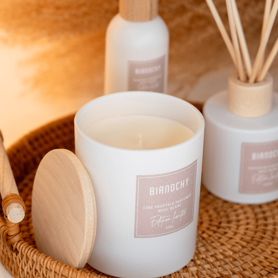 Bougie parfumée - Musc Blanc Bougie Parfumée BIANOCHY 