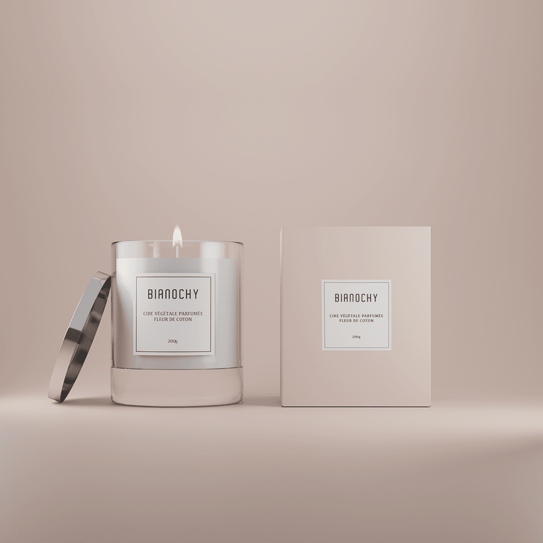 Bougie parfumée - Fleur de Coton Bougie Parfumée BIANOCHY 