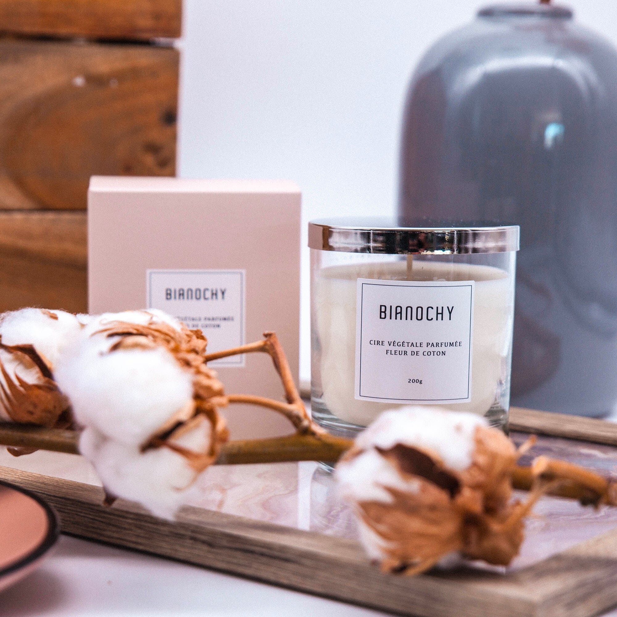 Bougie parfumée - Fleur de Coton Bougie Parfumée BIANOCHY 