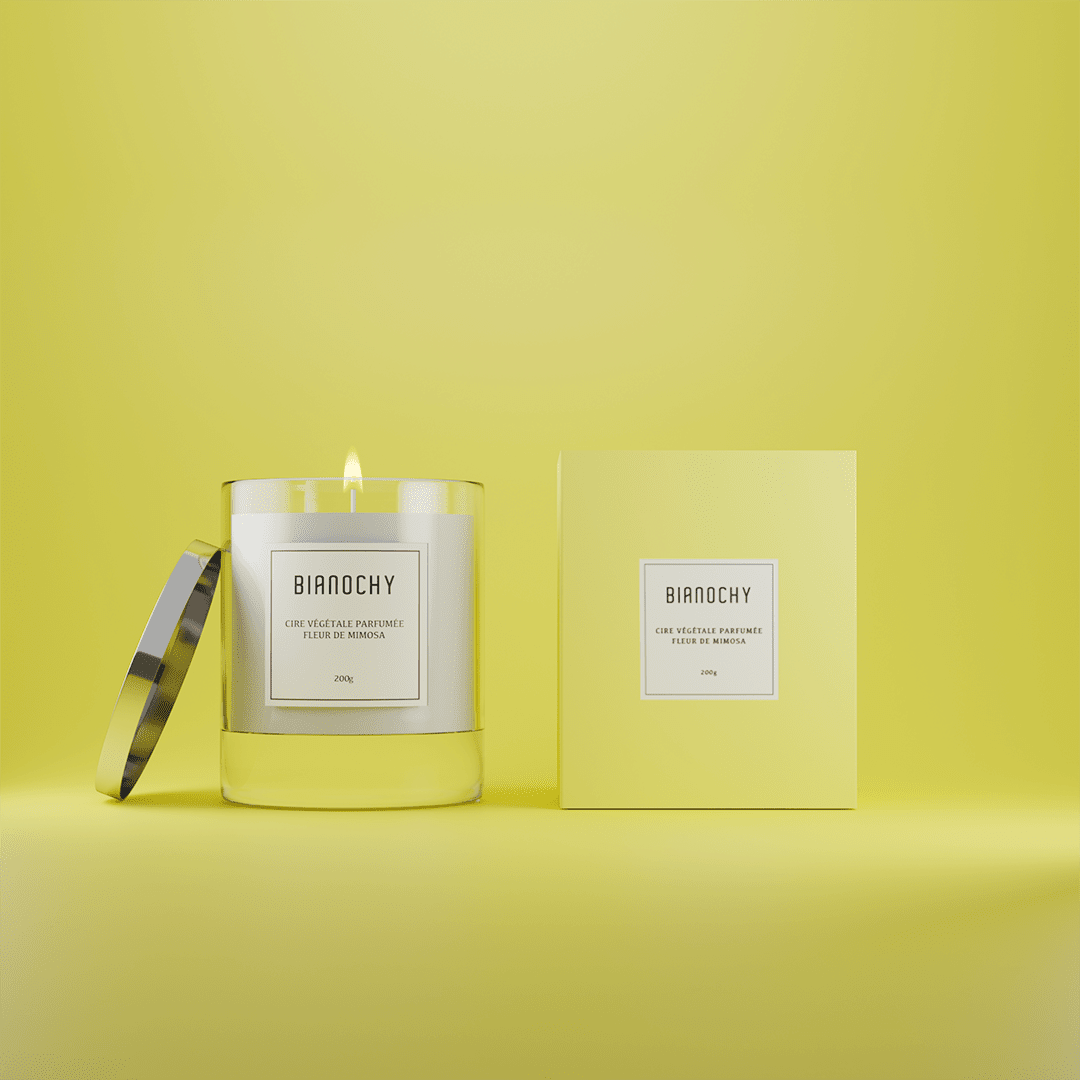 Bougie parfumée - Fleur de Mimosa Bougie Parfumée BIANOCHY 