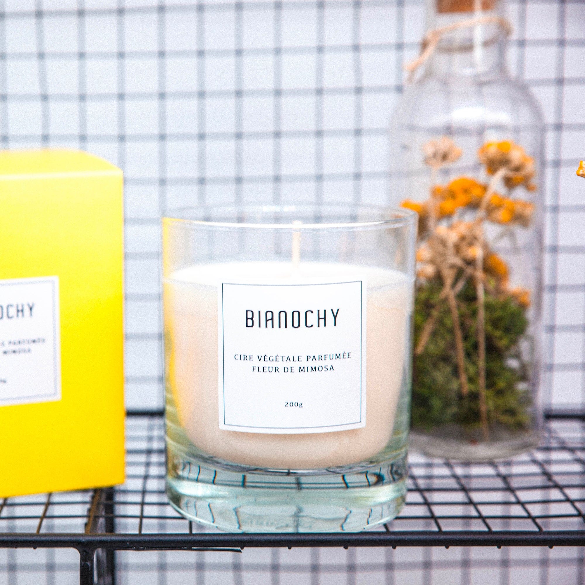 Bougie parfumée - Fleur de Mimosa Bougie Parfumée BIANOCHY 