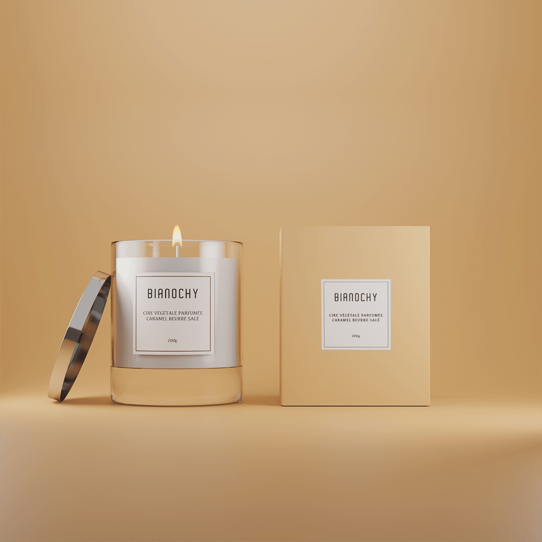 Bougie parfumée - Caramel Beurre Salé Bougie Parfumée BIANOCHY 