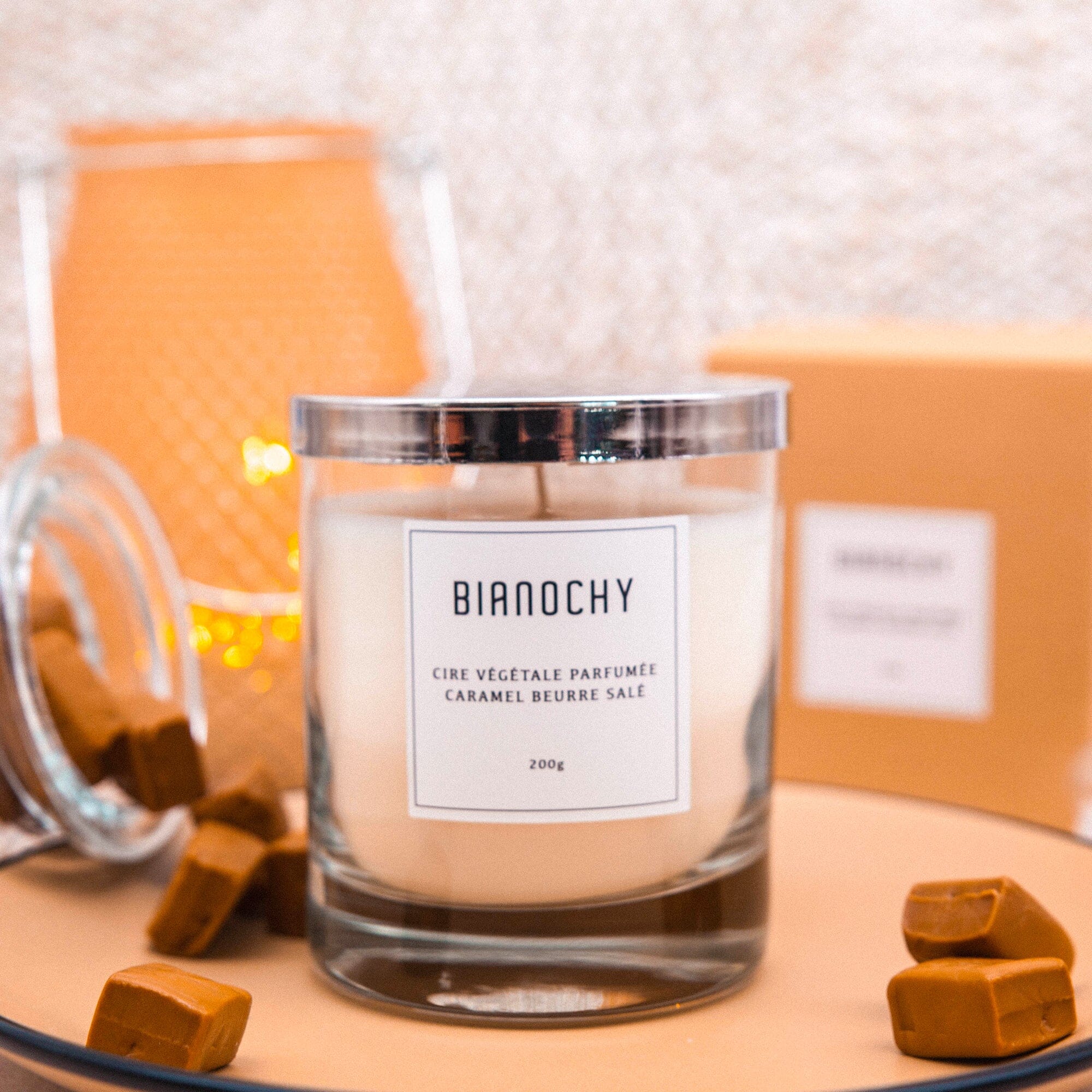Bougie parfumée - Caramel Beurre Salé Bougie Parfumée BIANOCHY 