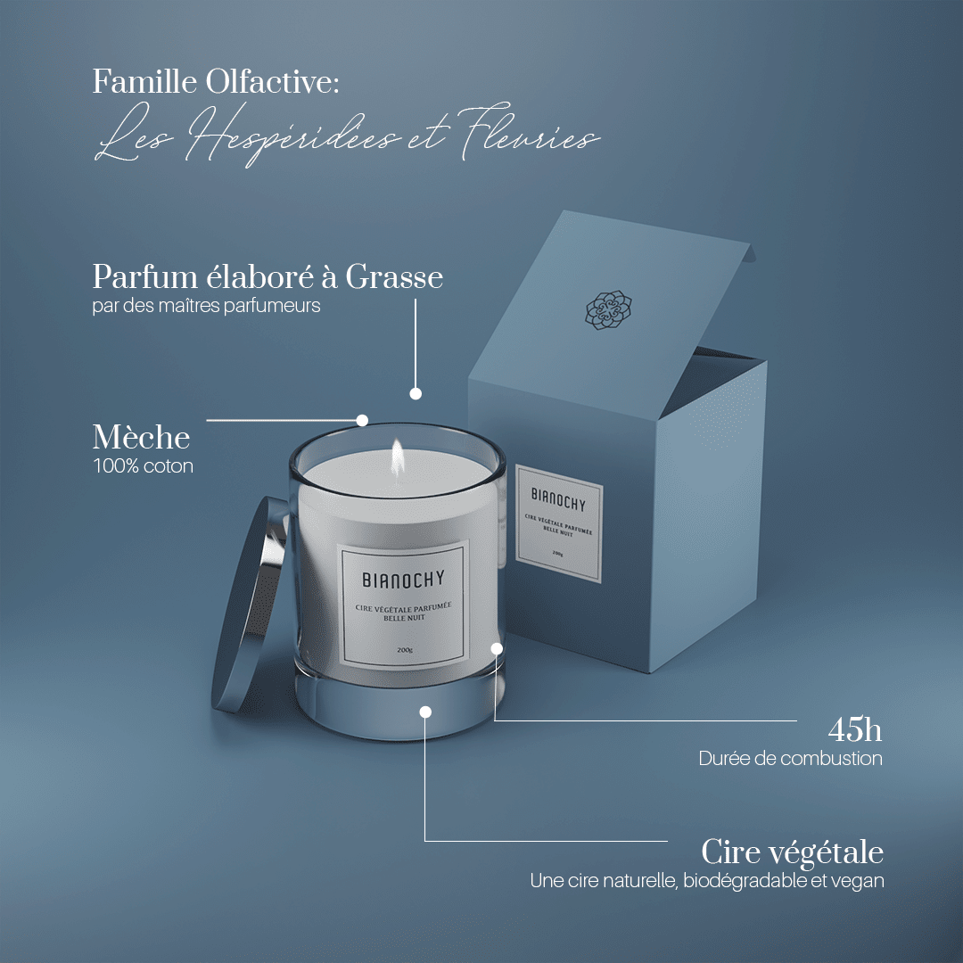 Bougie parfumée - Belle Nuit Bougie Parfumée BIANOCHY 