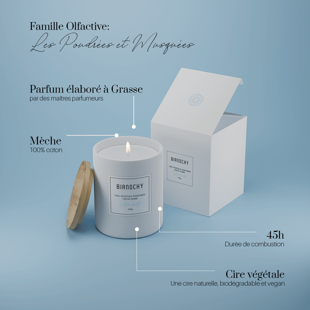 Bougie parfumée - Fresh Home Bougie Parfumée BIANOCHY 