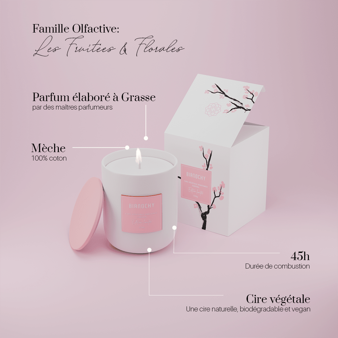 Bougie parfumée - Sakura Bougie Parfumée BIANOCHY 