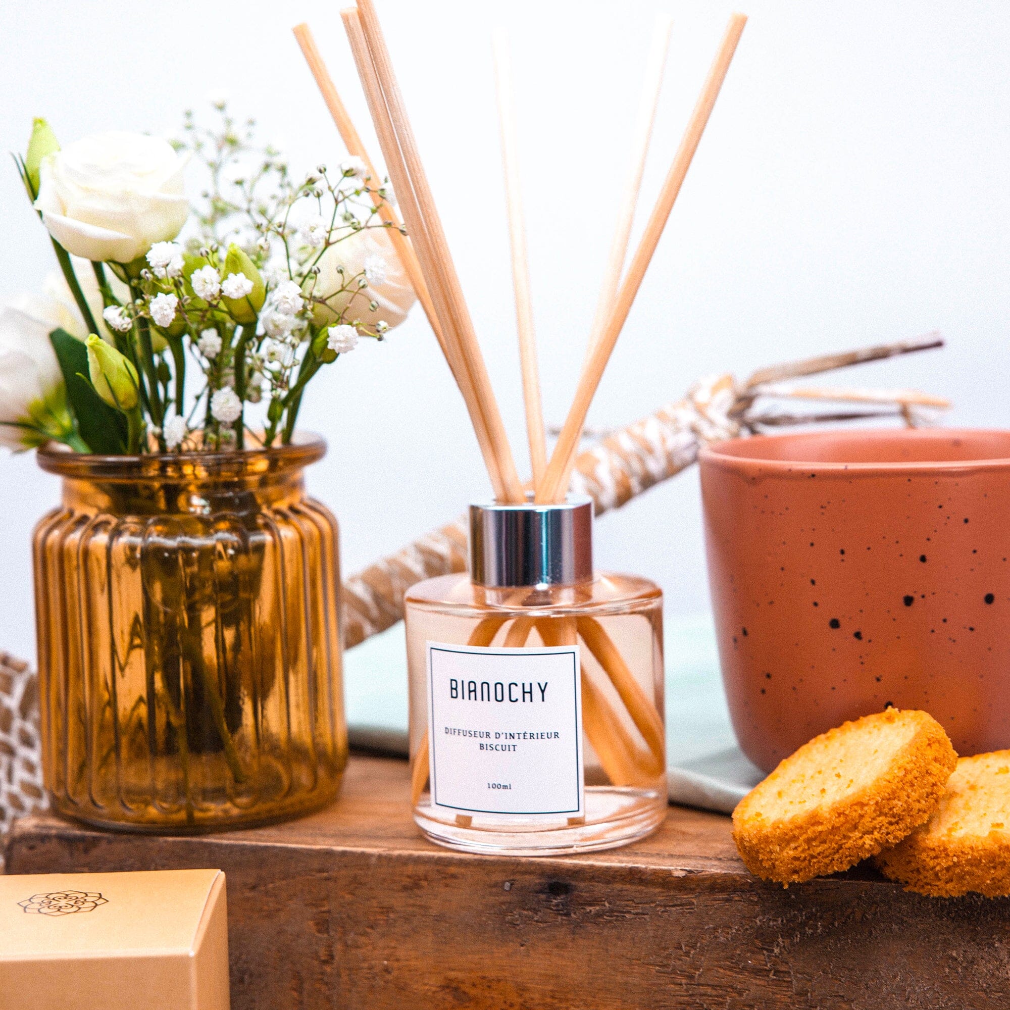 Diffuseur d'ambiance - Biscuit Diffuseur de Parfum BIANOCHY 