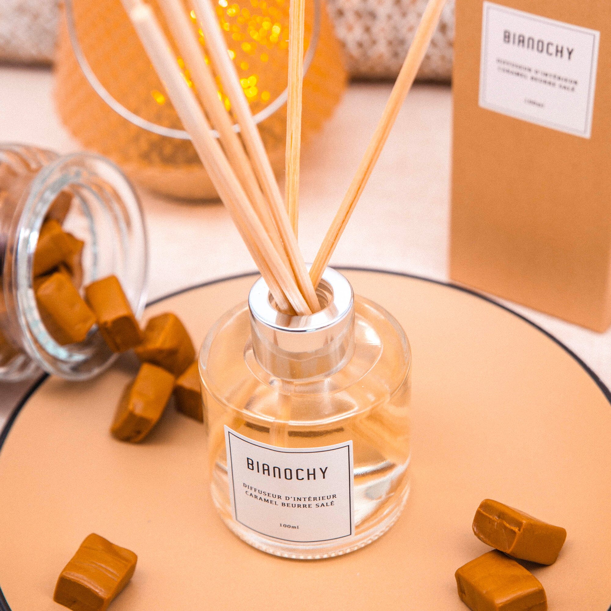Diffuseur d'ambiance - Caramel Beurre Salé Diffuseur de Parfum BIANOCHY 