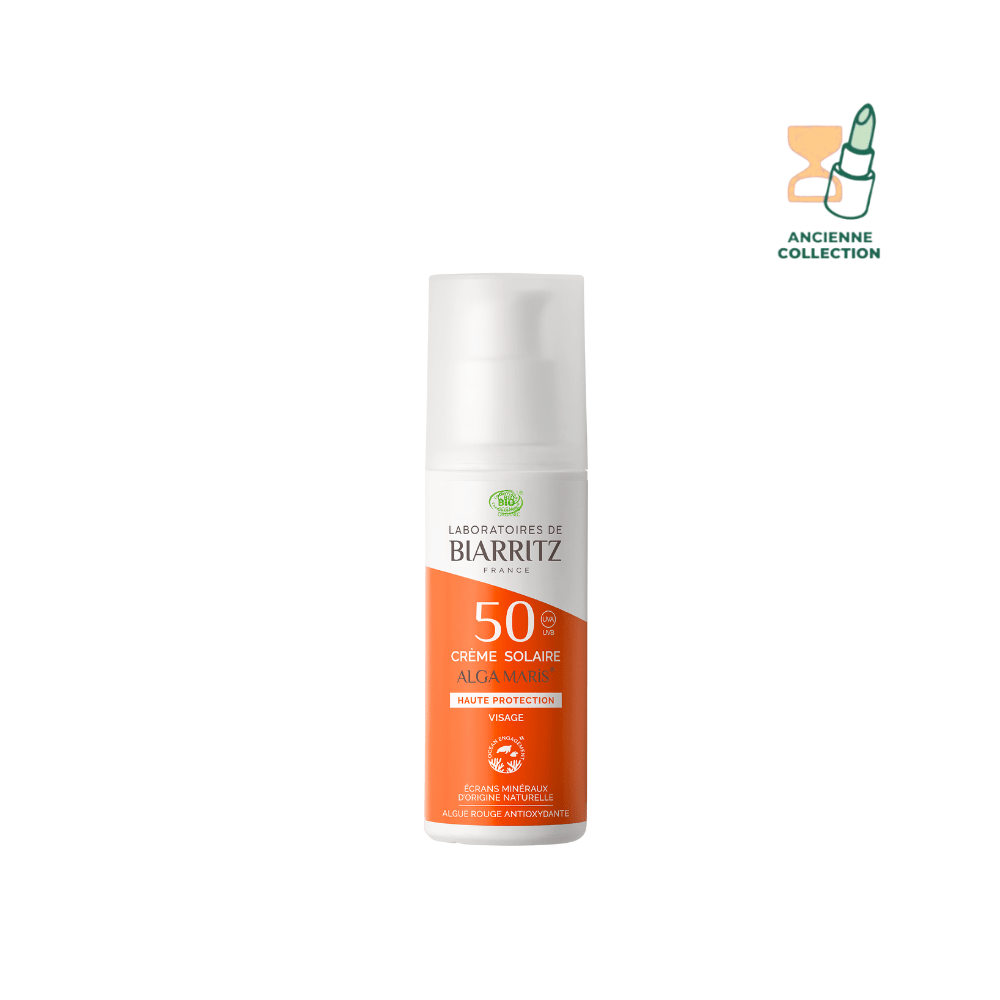 Crème solaire Visage SPF50 Soin solaire Laboratoires de Biarritz Version étrangère : étiquette export (FR) 50 ml 