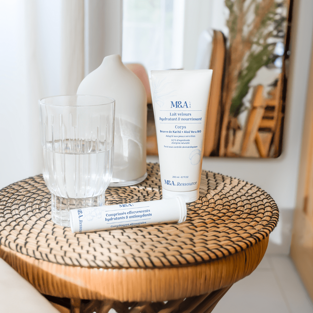 Routine In & Out Hydratante et Anti-Oxydante - Comprimés + Lait corps Soin Corps M&A Lab 