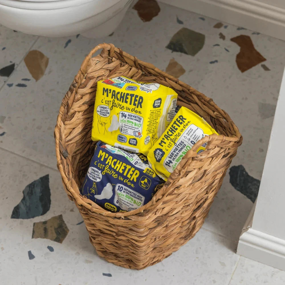 Serviettes Nuit ultra minces avec ailettes x10 Soin Nettoyant RAMDAM SOCIAL 