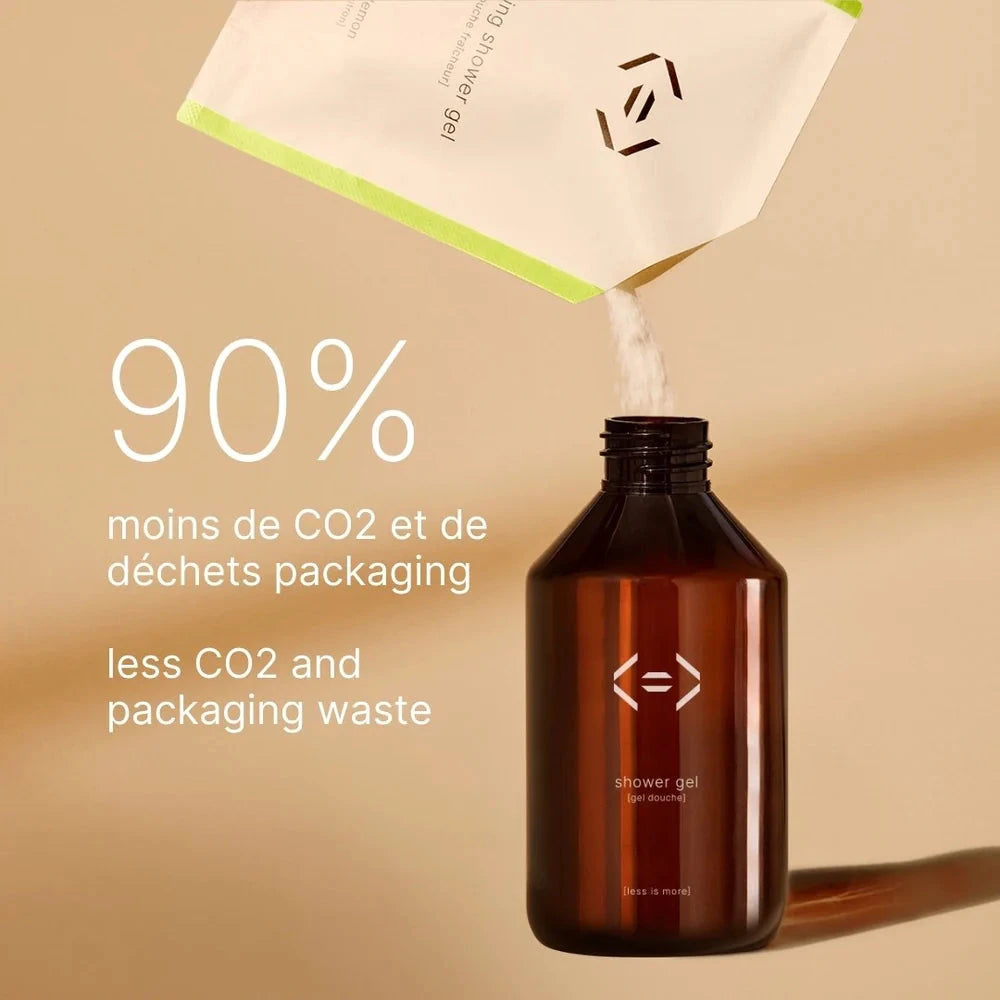 Gel douche énergisant [mandarine + sauge] Gel douche LESS IS MORE 
