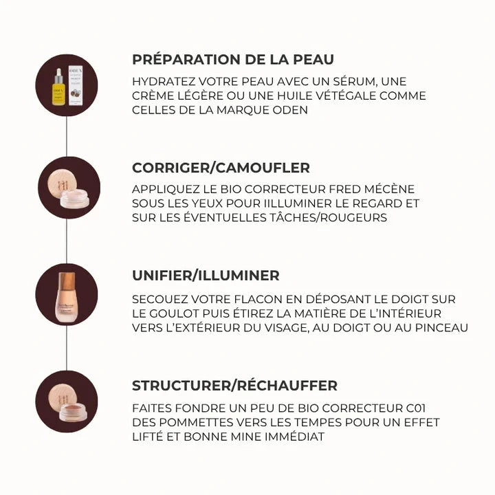 Le bio correcteur Peau claire Fond de teint Fred Mécène 