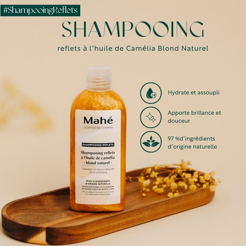 Shampooing reflets à l'huile de camélia Shampoing Mahé 