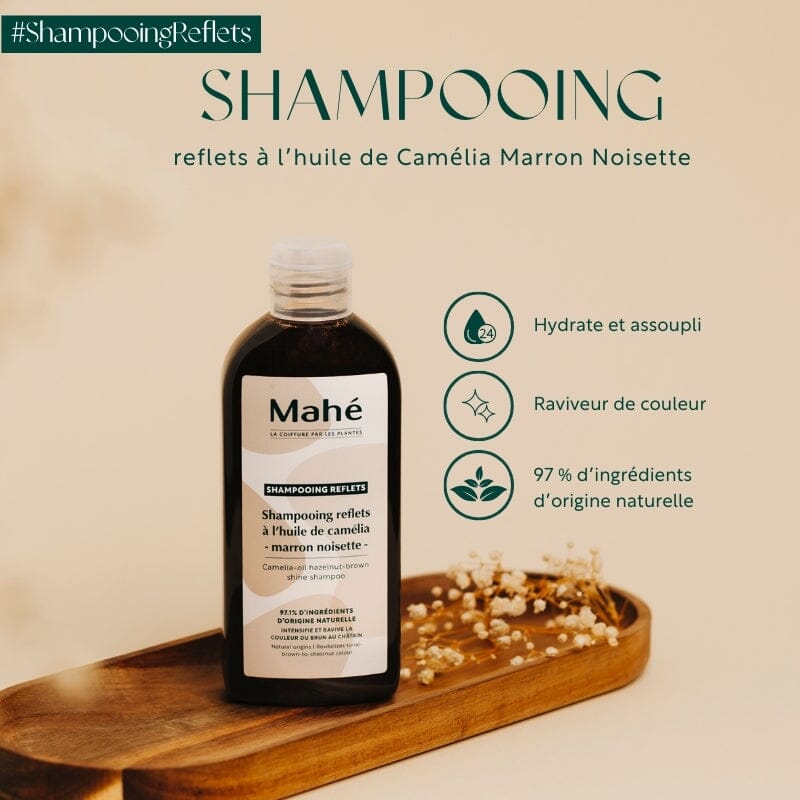 Shampooing reflets à l'huile de camélia Shampoing Mahé 