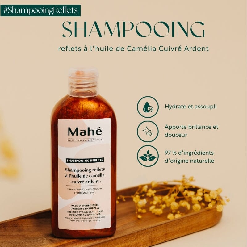 Shampooing reflets à l'huile de camélia Shampoing Mahé 