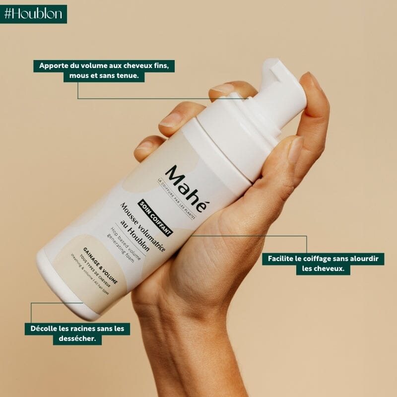 Mousse volumatrice au Houblon Shampoing Mahé 