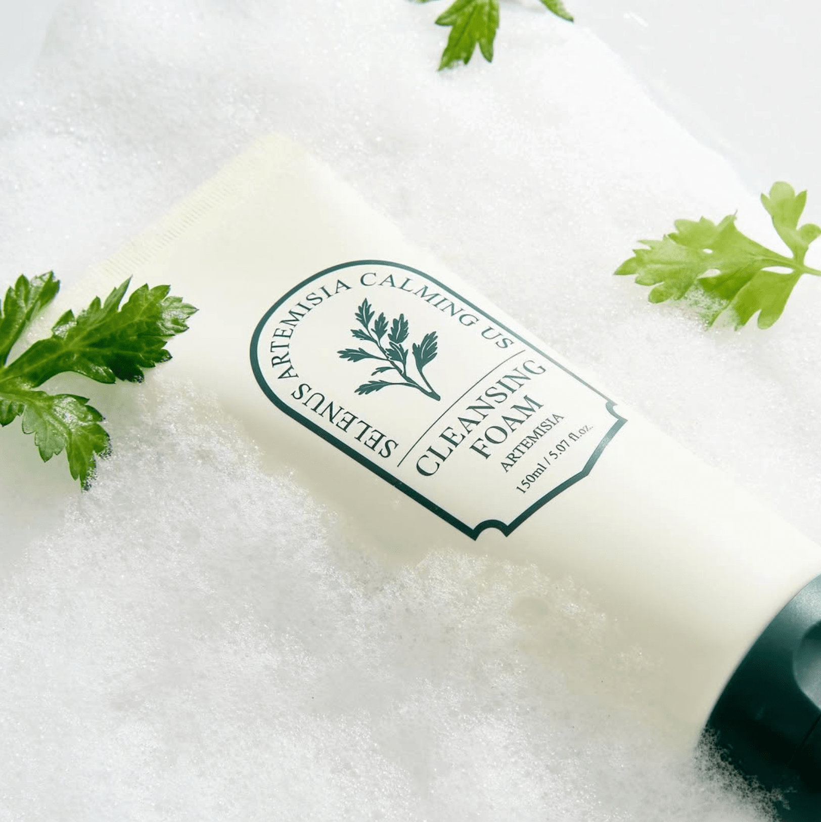 Mousse Nettoyante Apaisante à l'Armoise Soin Visage Selenus 