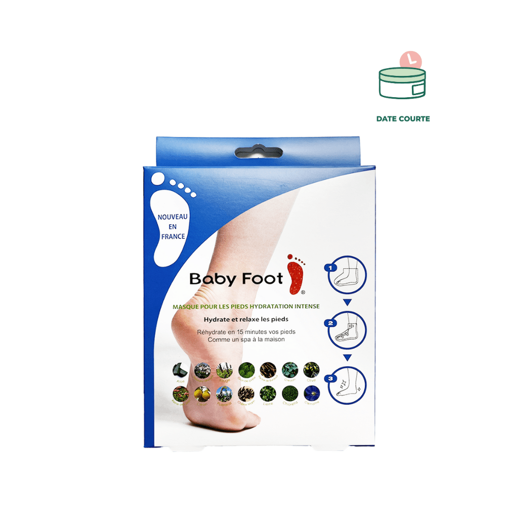 Baby Foot Masque Chaussette - Soin pieds Hydratant Soin Corps ENERGIE FRUIT 150 ml à utiliser de préférence avant le 01/11/2024 