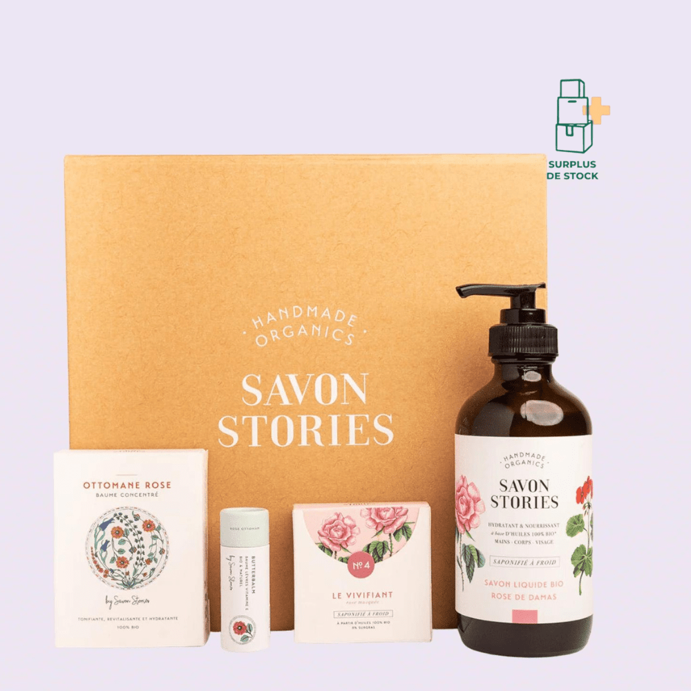 Coffret Rose Exfoliant SAVON STORIES 160 g 