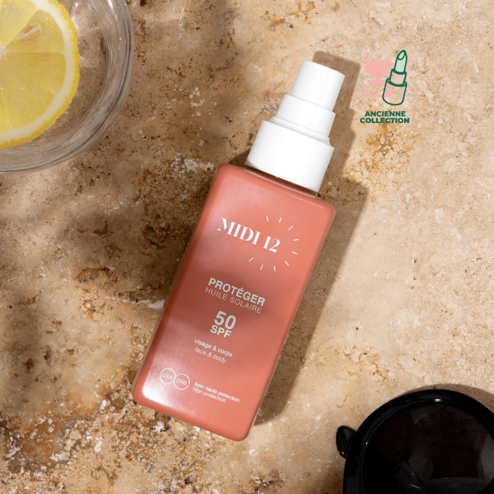 Huile Protectrice Visage et Corps SPF 50 protection solaire MIDI12 150 ml 