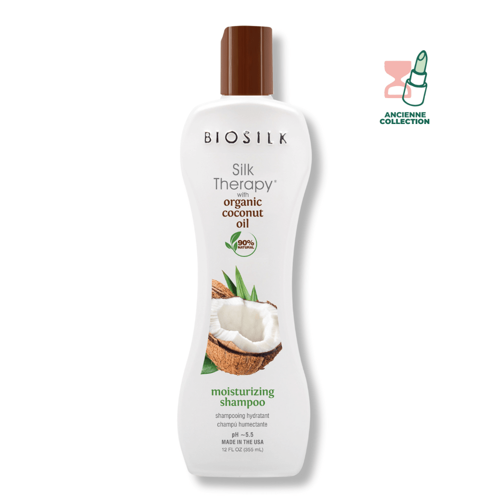 Shampooing Huile de Coco Silk Therapy Soin Capillaire BIOSILK 355 ml Soin Nettoyant et Hydratant - Fabriqué aux ÉTATS UNIS 