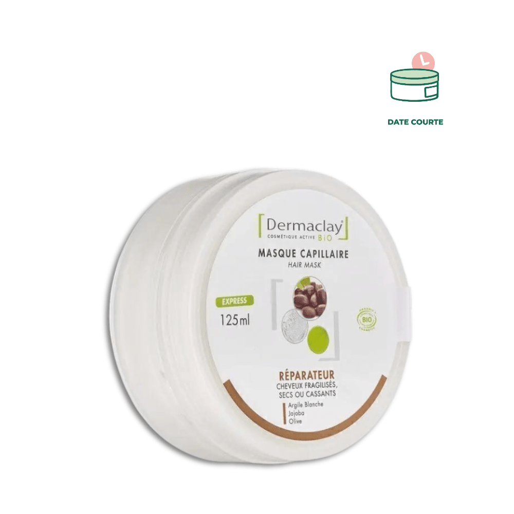 MASQUE SOIN BRILLANCE - CERTIFIÉ BIO Soin Capillaire Dermaclay À utiliser de préférence avant octobre 2024 125 ml 