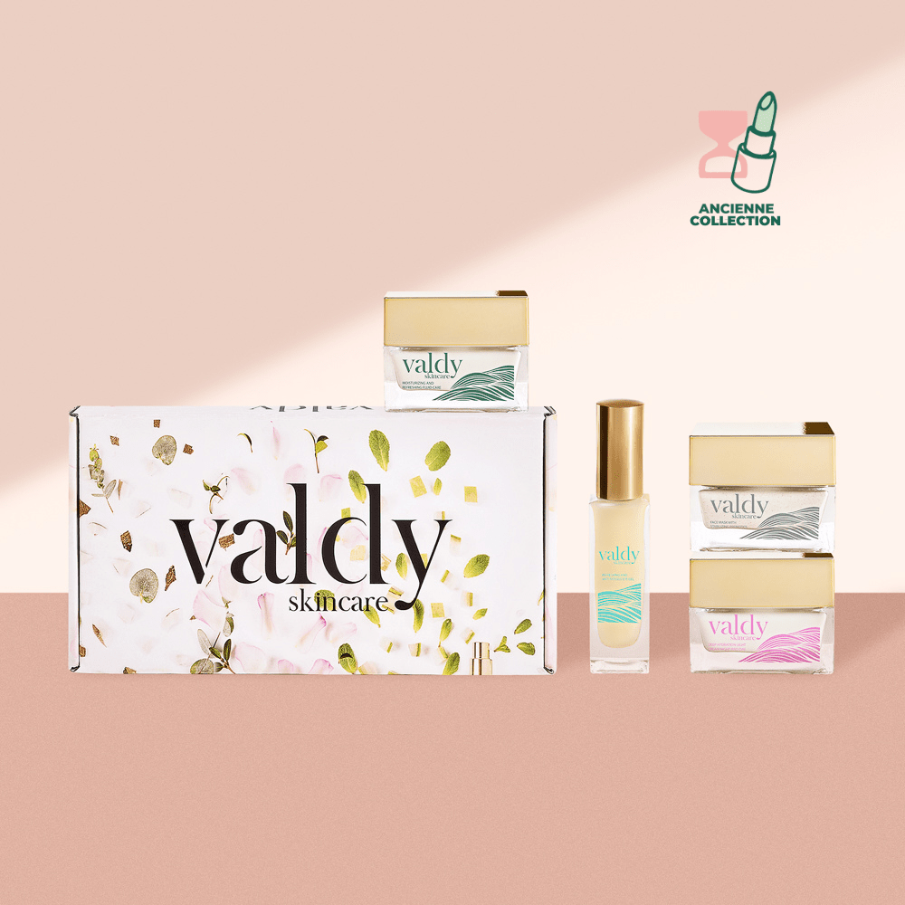 Coffret Rituel "Eclat & Jeunesse" Soin Visage Valdy skincare Coffret 4 produits full size 