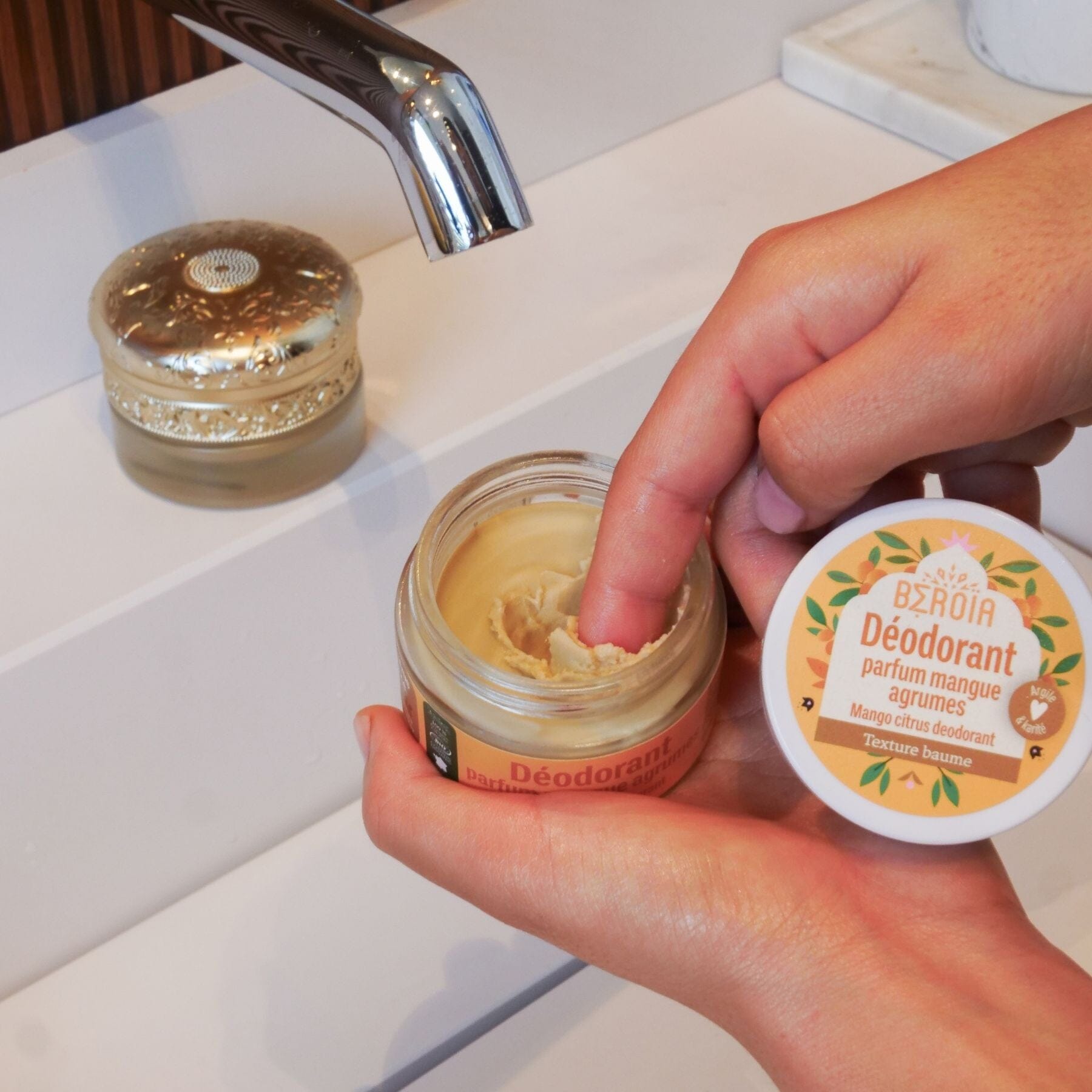 Déodorant baume – parfum mangue agrume Soin corps BEROIA 