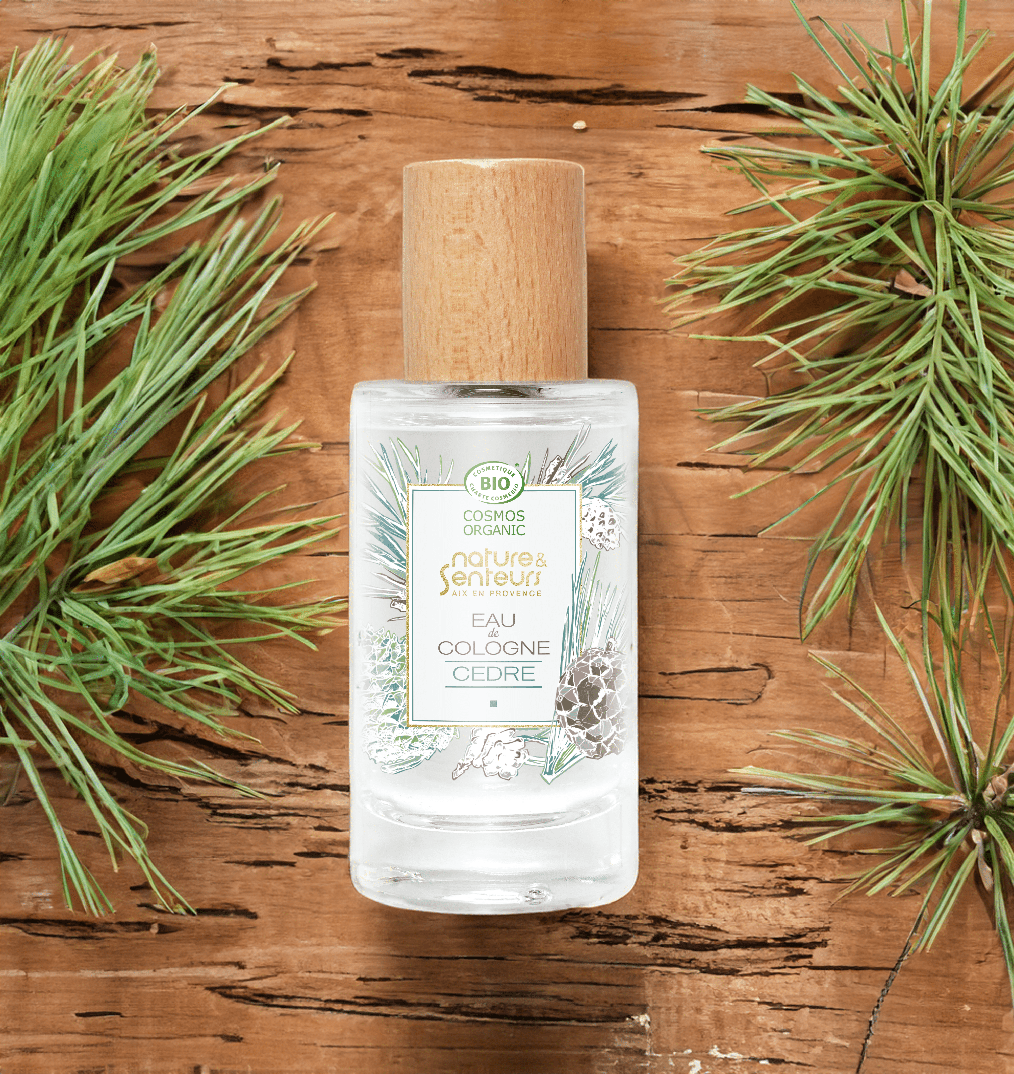 Eau de Cologne certifiée Bio - Parfum Cèdre Eau de Cologne Nature & Senteurs 