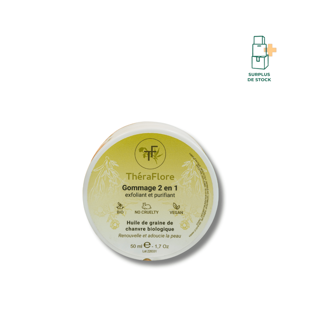 Gommage 2 en 1 Exfoliant et Purifiant soin hydratant TheraFlore 50 ml 